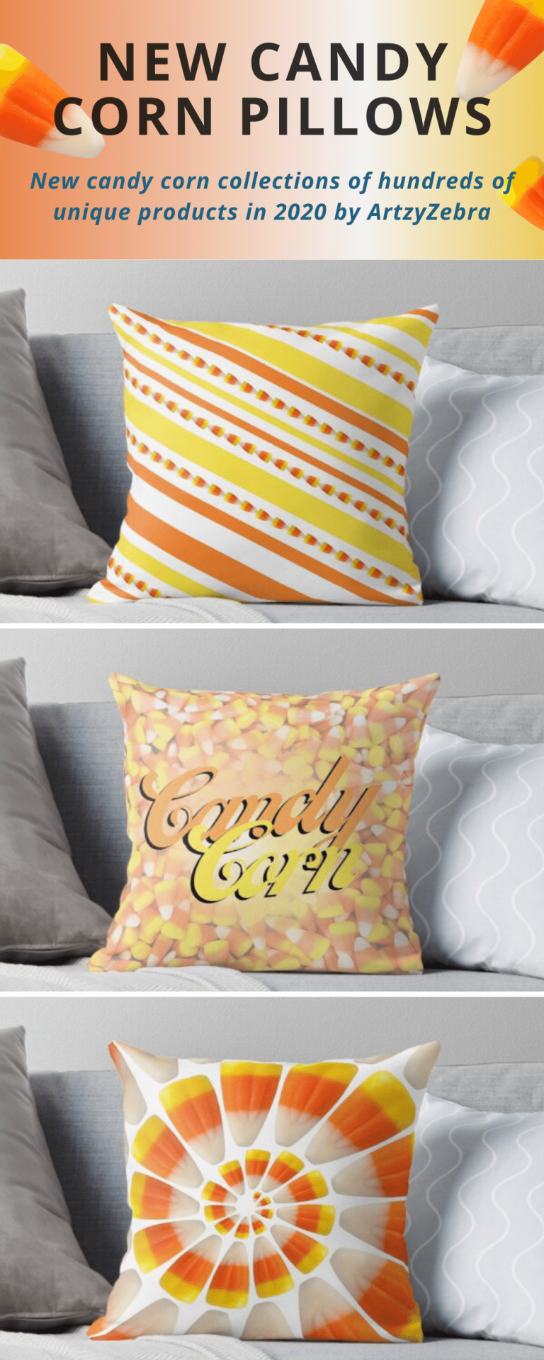 Graphic Design Pinterest Pin Candy Corn